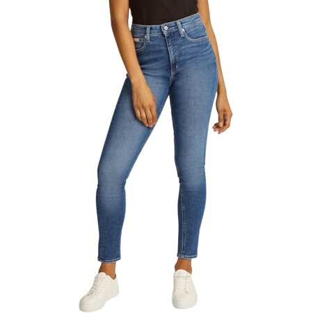 offerta a tempo: calvin klein donna jeans high rise skinny fit, blu (denim dark) — 35% da 99,90 € a 64,86 €