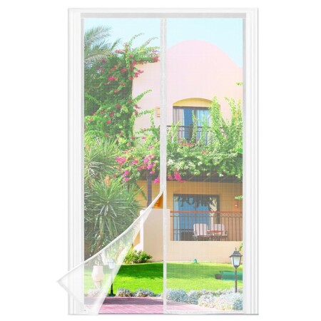 offerta a tempo: zanzariera magnetica 140 x 240 cm rete fine bianco, zanzariera porta finestra — 25% da 18,99 € a 14,24 €