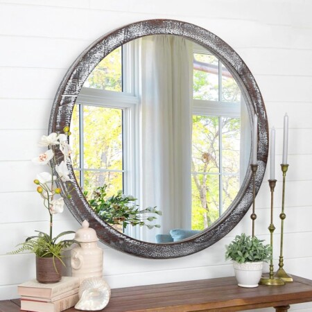 offerta a tempo: specchio rotondo circolare per bagno — 62% da 22,90 € a 8,73 €