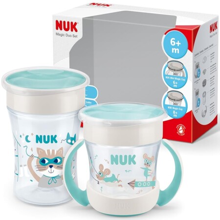 offerta a tempo: nuk magic cup e mini magic bicchiere antigoccia duo set | bordo anti — 31% da 21,99 € a 15,17 €