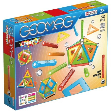 offerta a tempo: geomag confetti gioco di costruzione magnetico, multicolore — 5% da 17,83 € a 16,94 €