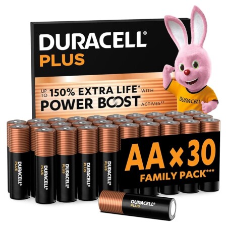 offerta a tempo: duracell batterie plus aa, pacco da 30 — 28% da 27,99 € a 20,29 €