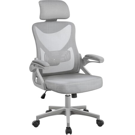 offerta a tempo: yaheetech sedia ufficio ergonomica con braccioli poggiatesta regolabile schienale — 19% da 99,99 € a 81,22 €