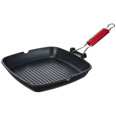 offerta a tempo: lagostina linea rossa grill bistecchiera antiaderente quadrata in alluminio — 38% da 66,09 € a 40,99 €