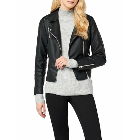 offerta a tempo: only faux leather jacket onlgemma faux leather jacket black 38 black 1 38 — 30% da 49,99 € a 34,99 €