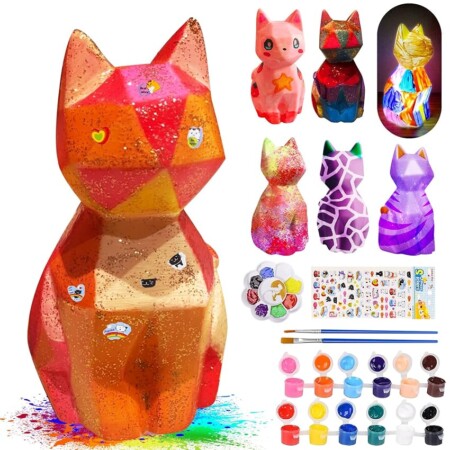 offerta a tempo: lampada da pitturare per bambini + colori ed accessori — 62% da 13,98 € a 5,32 €