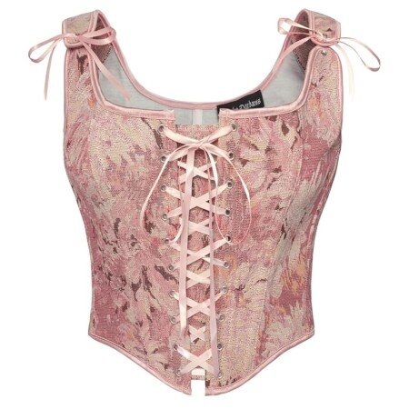 offerta a tempo: scarlet darkness corsetto da donna floreale, top cottagecore vest overbust bustier lace — 31% da 37,62 € a 25,89 €