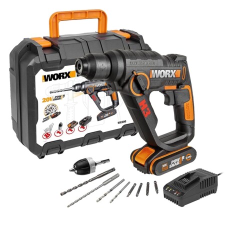 offerta a tempo: worx wx390 trapano/atornilllador/martello perforatore compatto a batteria 20v — 19% da 149,05 € a 120,99 €