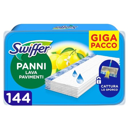 offerta a tempo: swiffer wet lavapavimenti, 144 panni umidi — 33% da 59,99 € a 39,99 €