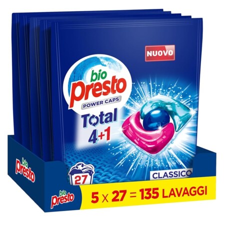 offerta a tempo: bio presto power caps classico, detersivo lavatrice predosato in capsule — 15% da 40,40 € a 34,34 €
