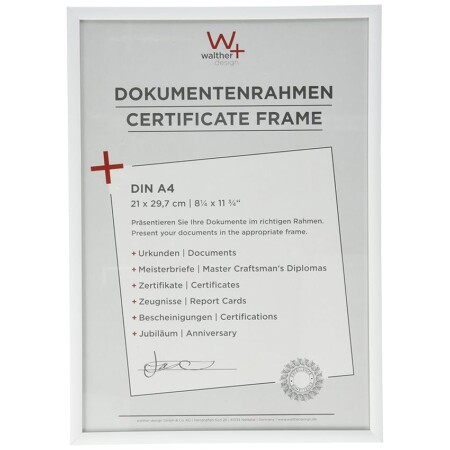 offerta a tempo: walther design cornice bianca 21 x 29,7 cm (din a4) — 15% da 9,22 € a 7,84 €