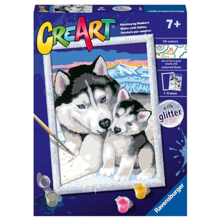 offerta a tempo: ravensburger – creart serie d husky | kit pittura bambini | dipingere con i numeri — 25% da 15,90 € a 11,99 €