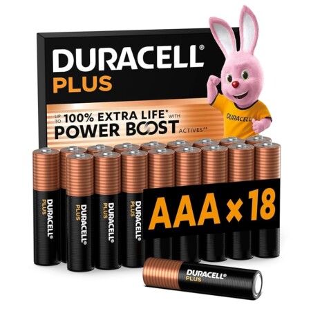 offerta a tempo: duracell batterie plus aaa (confezione da 18) — 23% da 19,99 € a 15,49 €