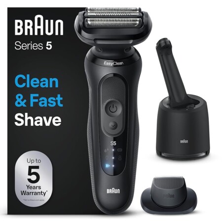 offerta a tempo: braun – rasoio elettrico series 5 con stazione smartcare — 46% da 176,13 € a 94,99 €