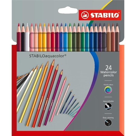 offerta a tempo: stabiloaquacolor matita colorata acquarellabile astuccio da 24 — 15% da 8,38 € a 7,14 €