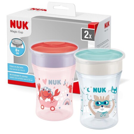 offerta a tempo: nuk magic cup bicchiere antigoccia | bordo anti rovesciamento a 360° | 8+ mesi | senza — 31% da 21,98 € a 15,11 €