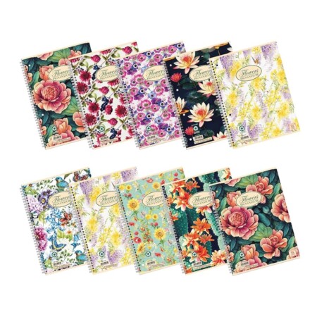 offerta a tempo: pigna, maxi quaderni spiralati nature flowers — 35% da 24,37 € a 15,75 €