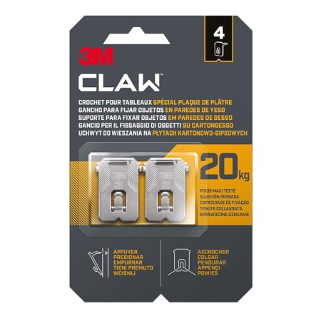 offerta a tempo: 4 ganci per appendere quadri su cartongesso — 38% da 12,81 € a 7,99 €