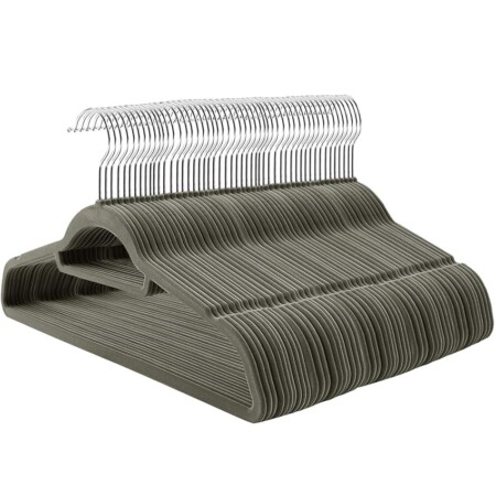 offerta a tempo: songmics grucce appendiabiti in velluto, 100 pezzi — 20% da 46,99 € a 37,49 €