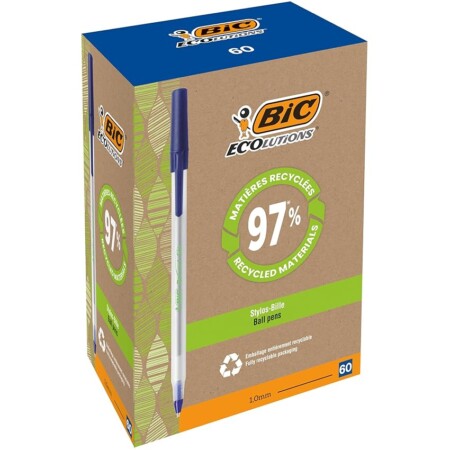 offerta a tempo: bic ecolutions 60 penne a sfera — 47% da 19,99 € a 10,69 €