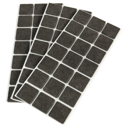 offerta a tempo: emuca 2038816 set di 63 feltrini autoadesivi quadrati, 30x30 mm — 15% da 7,12 € a 6,05 €