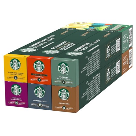 offerta a tempo: starbucks kit degustazione 60 capsule di caffè compatibili con nespresso — 21% da 24,54 € a 19,39 €