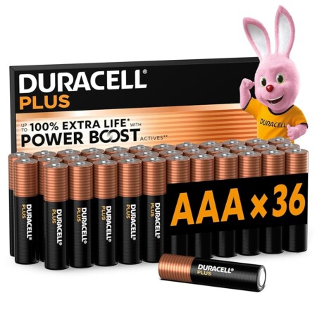 offerta a tempo: duracell batterie plus aaa (confezione da 36) — 20% da 32,69 € a 26,11 €