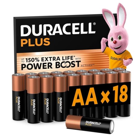 offerta a tempo: batterie aa duracell plus (confezione da 18) — 27% da 19,99 € a 14,69 €