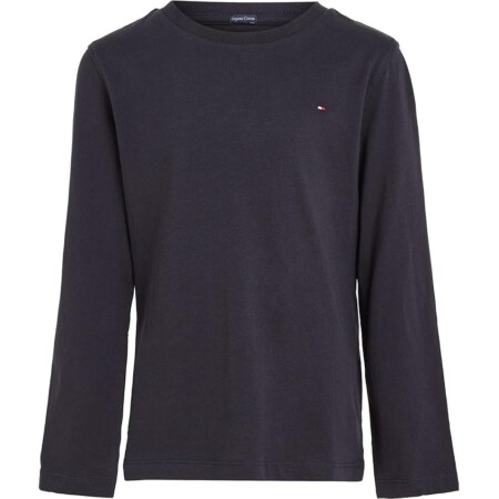 offerta a tempo: tommy hilfiger bambino maglietta maniche lunghe basic, blu (sky captain) — 35% da 24,90 € a 16,26 €