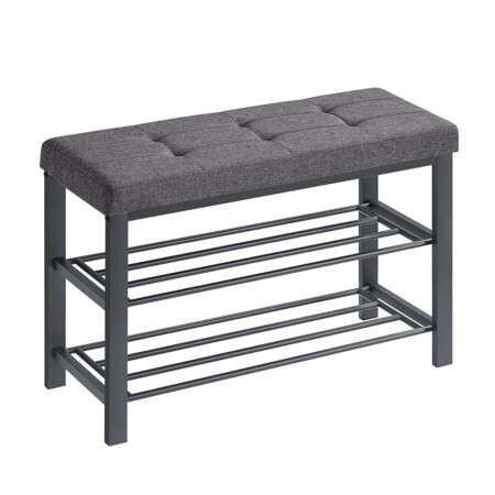 offerta a tempo: songmics shoe bench, 3 tier rack for entryway — 31% da 56,99 € a 39,51 €