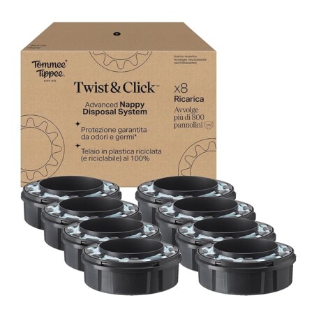 offerta a tempo: tommee tippee ricariche originali per sistema avanzato di smaltimento pannolini twist and click — 35% da 56,99 € a 36,99 €