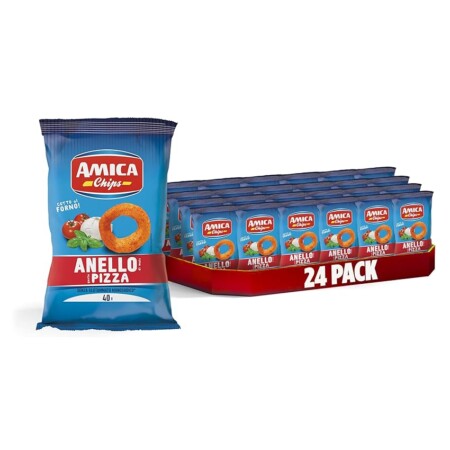 offerta a tempo: amica chips patatine anello al gusto pizza 24 confezioni — 29% da 24,59 € a 17,48 €