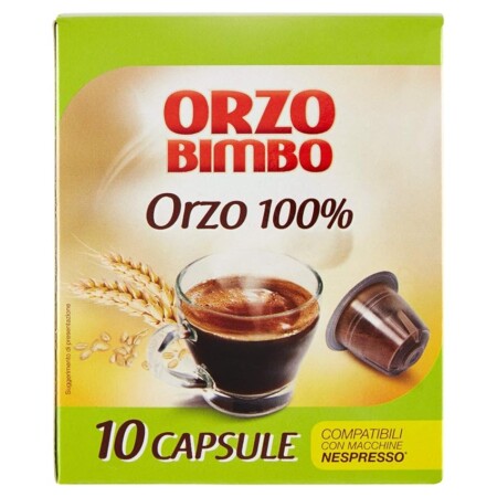 offerta a tempo: orzo bimbo orzo 100%, capsule compatibili nespresso — 30% da 3,45 € a 2,40 €