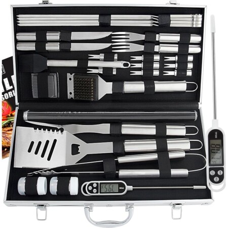 offerta a tempo: kit di accessori per barbecue + valigetta — 64% da 60,44 € a 21,99 €