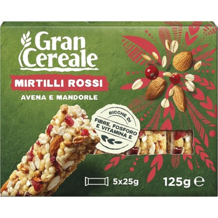 offerta a tempo: gran cereale snack barrette 4 cereali mandorle e mirtilli rossi — 7% da 3,49 € a 3,23 €