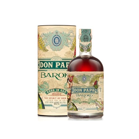 offerta a tempo: don papa acquavite distillato di melassa baroko, pacco regalo — 7% da 32,40 € a 30,19 €