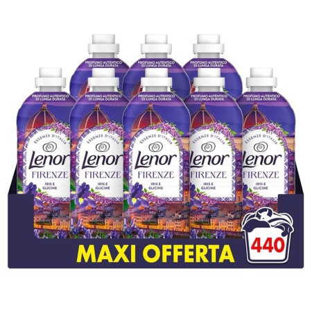 offerta a tempo: lenor ammorbidente concentrato essenze d’italia 440 lavaggi (8 flaconi x 55 lavaggi) — 38% da 47,99 € a 29,99 €