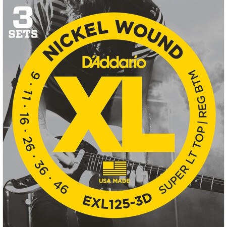 offerta a tempo: d’addario corde chitarra elettrica | exl125 3d | set corde per chitarra elettrica — 30% da 26,90 € a 18,90 €