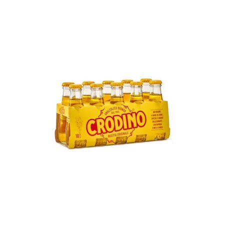 offerta a tempo: crodino biondo aperitivo analcolico pronto da bere, 10 bottigliette da 10 cl — 39% da 7,70 € a 4,69 €