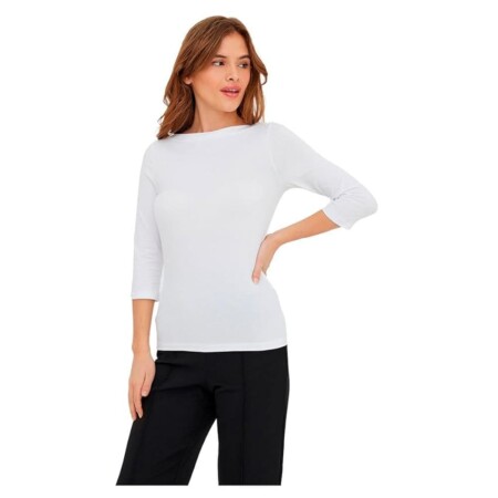 offerta a tempo: vero moda donna maglietta elasticizzato a manica 3/4, scollo a barca — 35% da 21,99 € a 14,28 €