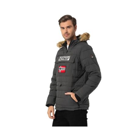 offerta a tempo: geographical norway coconut men parka da uomo, gris fonce — 19% da 124,90 € a 101,70 €