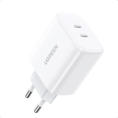 offerta a tempo: ugreen 20w+20w caricatore doppio usb c, caricabatterie type c 40w power delivery compatibile — 21% da 24,99 € a 19,73 €