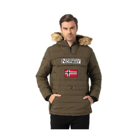 offerta a tempo: geographical norway coconut men parka da uomo, kaki — 19% da 124,90 € a 100,68 €