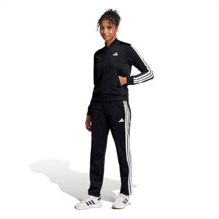 offerta a tempo: adidas donna essentials 3 stripes tracksuit, black — 36% da 70,00 € a 44,99 €