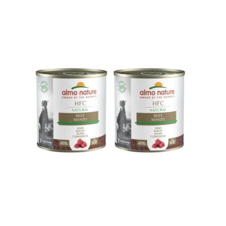 offerta a tempo: almo nature hfc natural, alimento umido per cani manzo confezione da 6.48 kg (12 x 290 g) — 23% da 83,76 € a 64,56 €