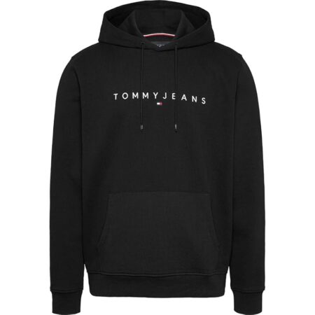 offerta a tempo: tommy jeans tjm reg linear logo hoodie ext dm0dm20746, felpa con cappuccio — 36% da 89,90 € a 57,95 €