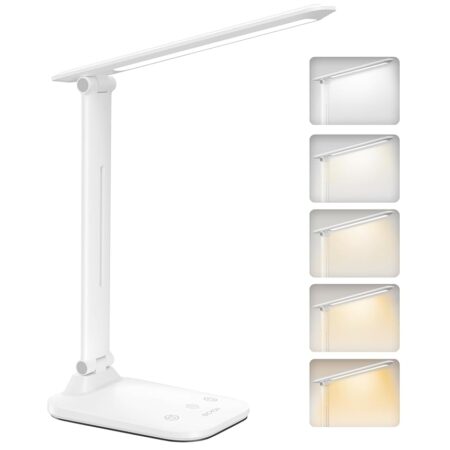 offerta a tempo: bickon lampada da scrivania, 5 colori e 10 livelli di luminosità lampada da tavolo — 30% da 22,99 € a 15,99 €