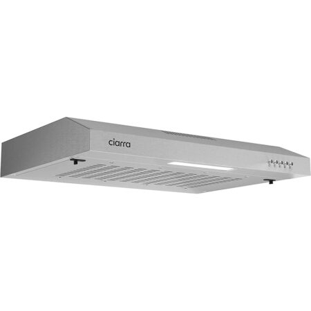 offerta a tempo: ciarra cbcs6903 cappa aspirante 60 cm sottopensile cappa da cucina con pannello argento — 30% da 79,99 € a 55,99 €