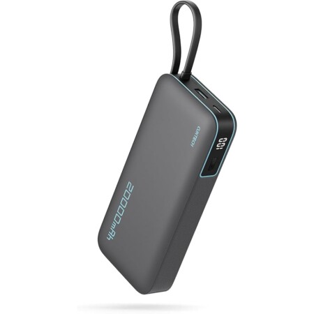 offerta a tempo: cuktech 45w 20000mah power bank con cavi integrati, ricarica rapida batteria esterna con 2 porte — 31% da 36,99 € a 25,49 €