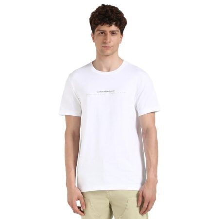offerta a tempo: calvin klein uomo t shirt maniche corte minimal logo tee scollo rotondo — 23% da 34,90 € a 26,95 €